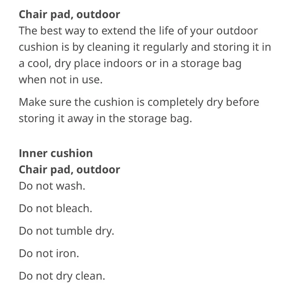 IKEA Outdoor Chair Pad Cushion